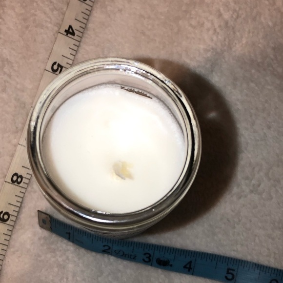 LUMEX Candle 7oz White Blue Tall Glass Wax Candle Seashells - Picture 4 of 10